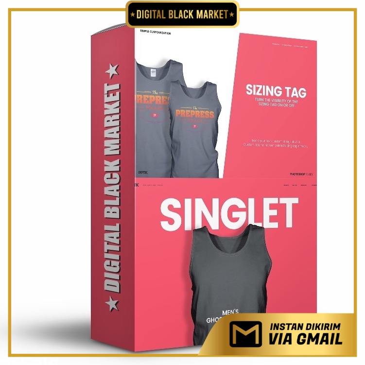 Mens Ghosted Singlet Templates - Adobe Photoshop