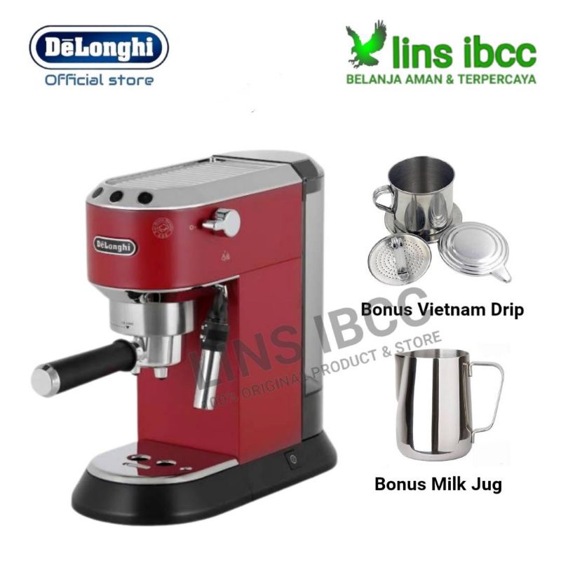 Delonghi Dedica EC685.Bk / coffee maker dedica EC685 BK Black / hitam - Silver