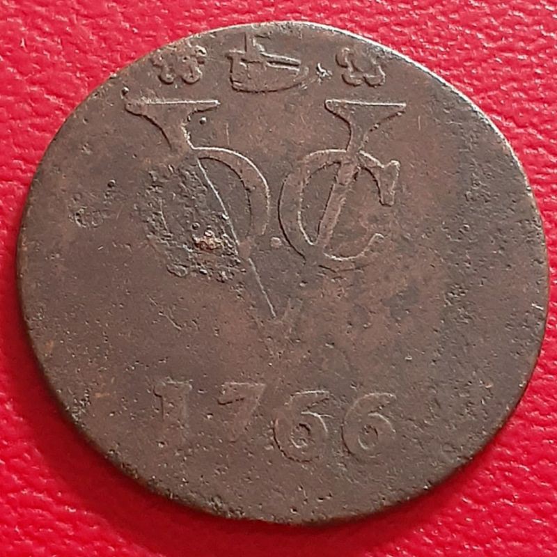 Uang Koin Kuno Lama 1 Duit VOC Friesland Tahun 1766