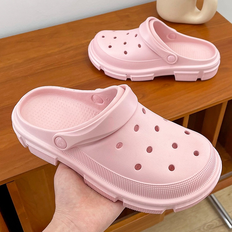 Sandal Crocs Praktek Medis Dokter Lobang Kodok Suster Dewasa Remaja Karet Lubang ANTI SLIP Korea Slip on Slop Flip Flop Flat wanita casual kasual biasa simple ladala clog bae 859