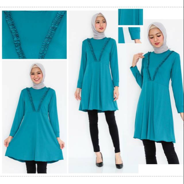 Tunik jersey/tunik/tunik terbaru/model tunik terbaru/tunik polos/baju tunik/baju tunik terbaru