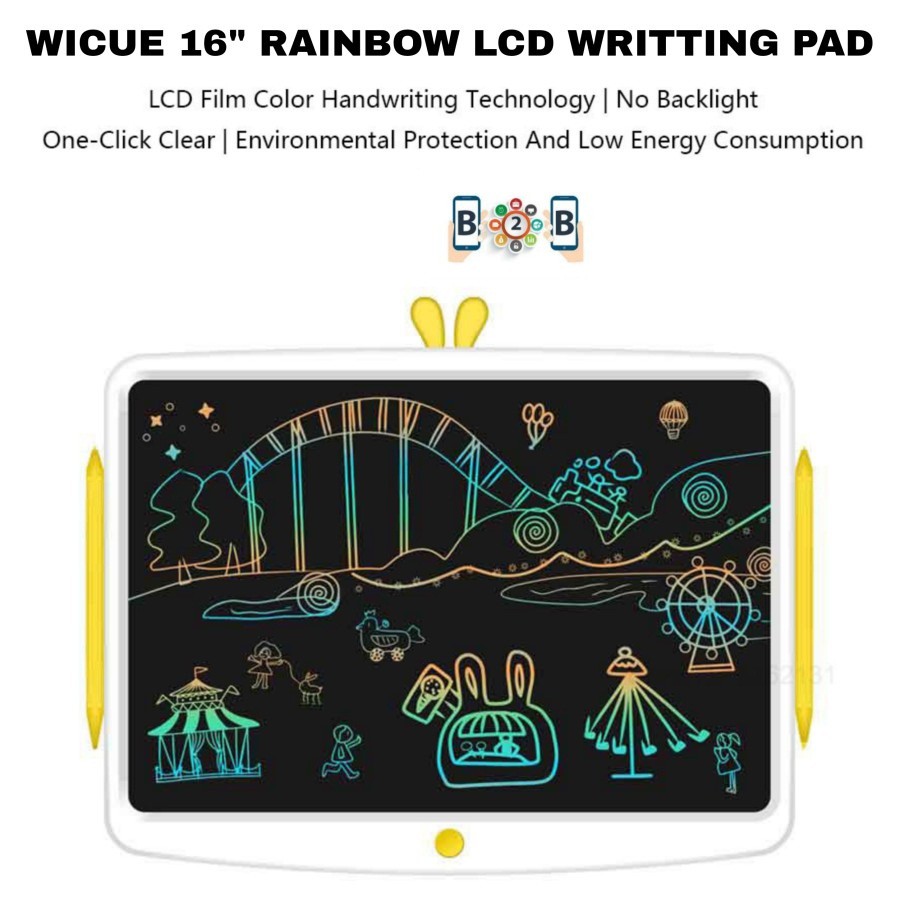 WICUE 16 INCH RAINBOW WRITTING PAD