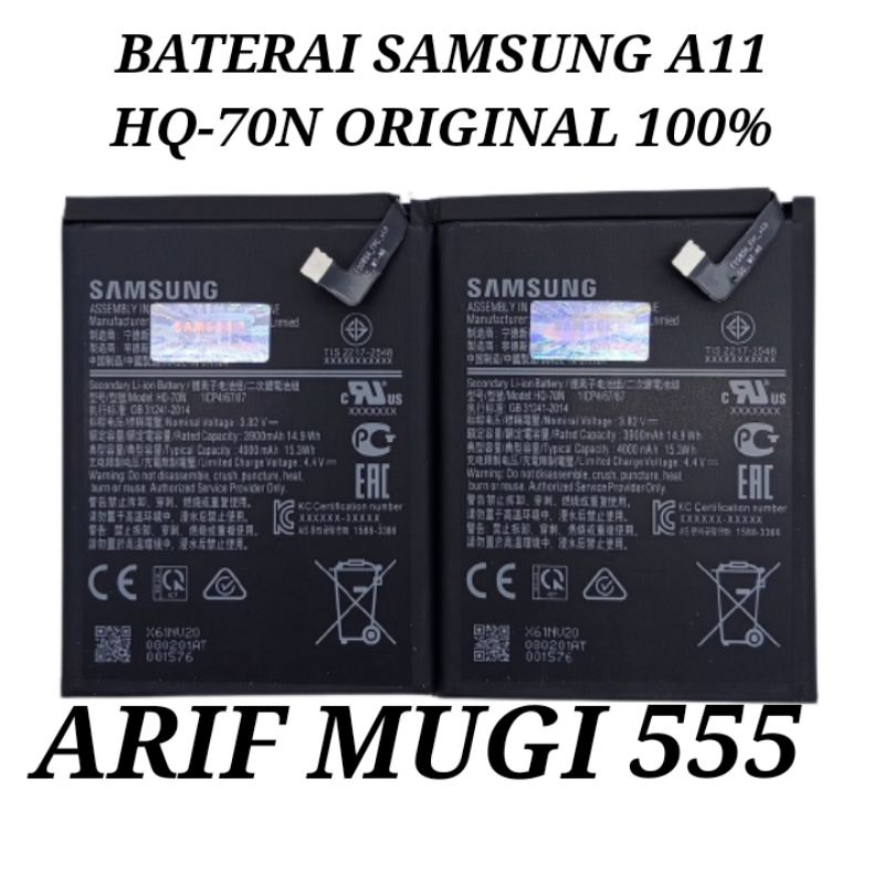 Baterai Battery Batrai Batu Batre Samsung A11 HQ-70N Original 100%