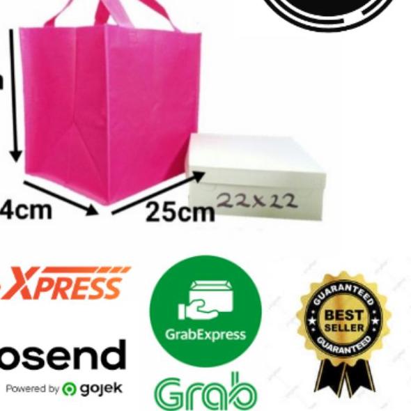 

tas goodie bag / spunbond kotak /hampers 22x22
