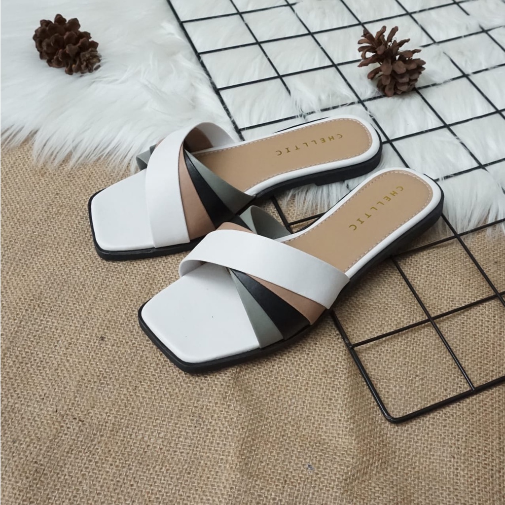 Sendal Teplek Wanita Casual/Selop Cewek Remaja/Wedges Perempuan Kekinian Bisa Bayar Ditempat/Women Sliper Bukan Zara Sandal Wanita Flat/Teplek/Valerie Sandals Wanita