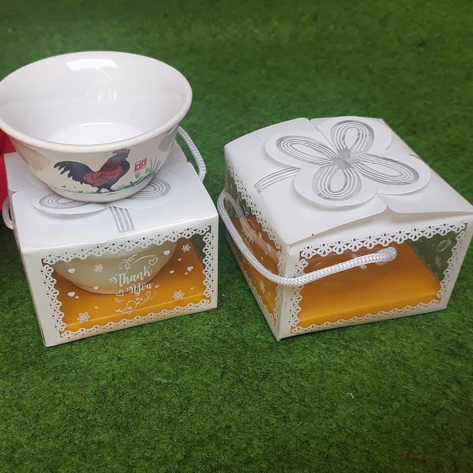 Souvenir mangkok ayam jago mini 24 pcs