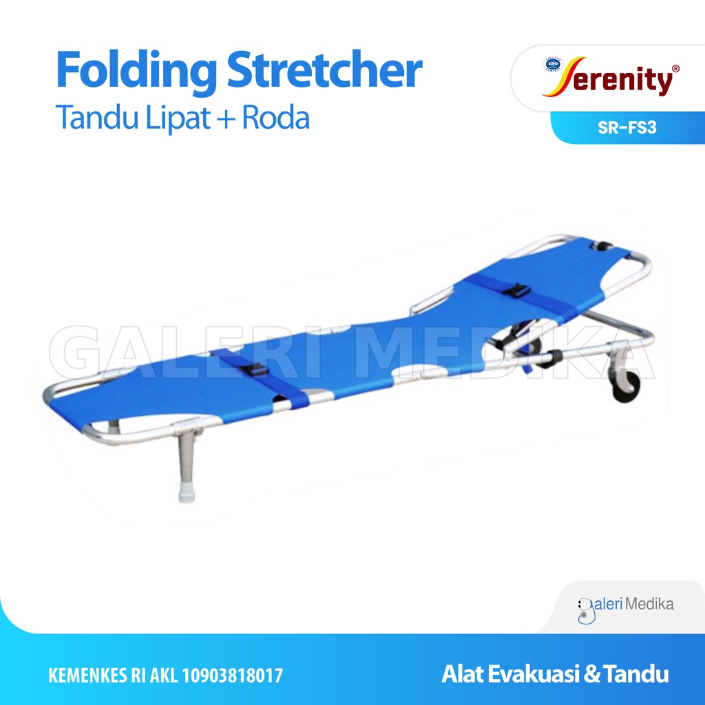 Tandu Lipat Dua Serenity SR-FS3 dengan Roda