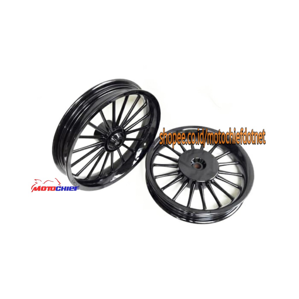 Velg Racing Tapak Lebar Power Vario 110 Beat Scoopy Genio Classic P18 Black Shopee Indonesia