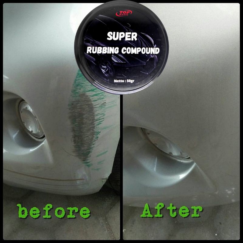 TOP SUPER RUBBING Compound Alat Poles Mobil Penghilang Baret Mobil Motor Helm Permanen COD Compound Mobil