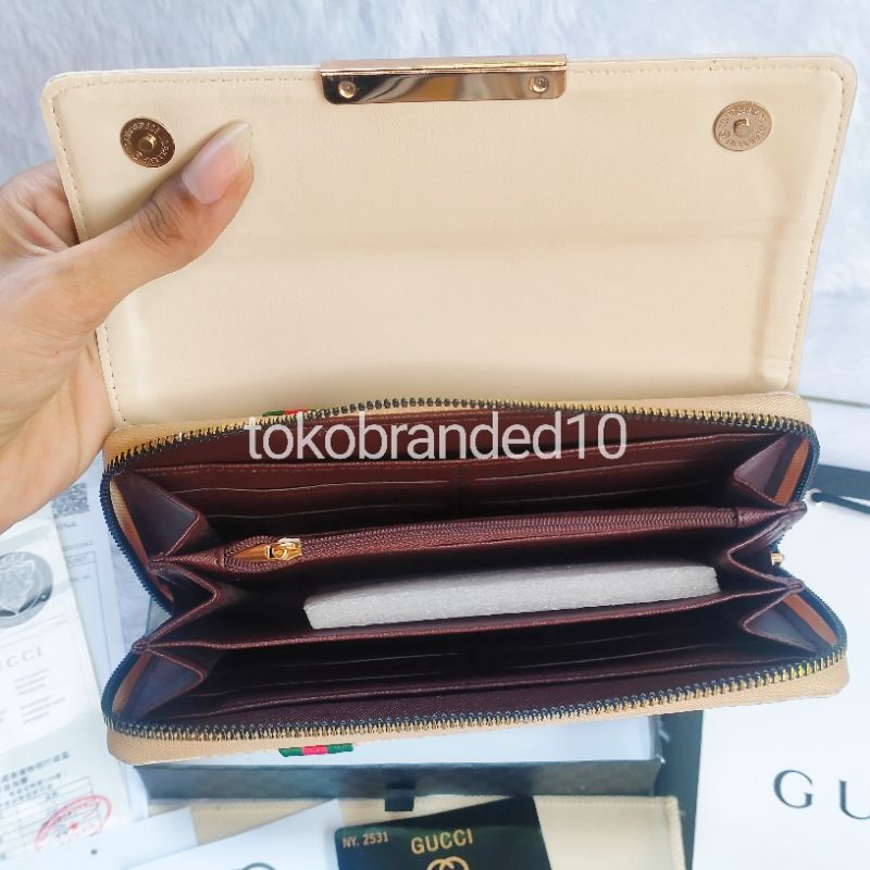 DOMPET PANJANG WANITA G**CI TUTUP MAGNET FREE BOX+PAPERBAG FULLSET