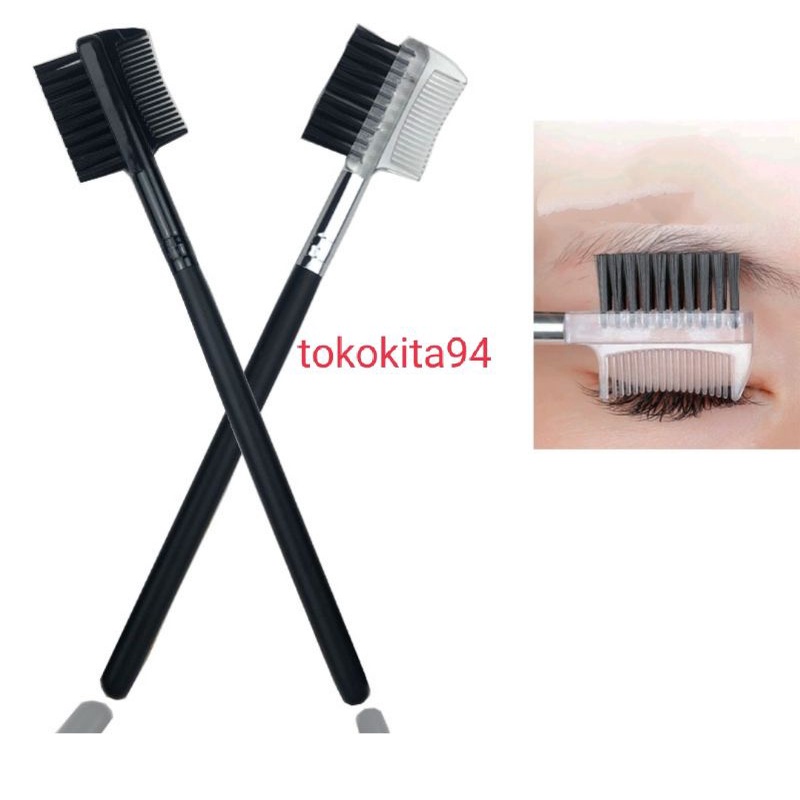 Sisir Dan Sikat Alis 2in1 Blackpink Satuan - Sisir Alis Dan Bulumata 1Pcs - Sikat Alis 14 Cm 2 Warna