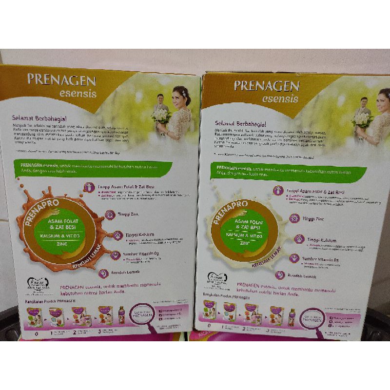 PRENAGEN ESENSIS 360 &amp; 180 GRAM Susu Promil Program Hamil Rasa Cokelat Vanila Mocca