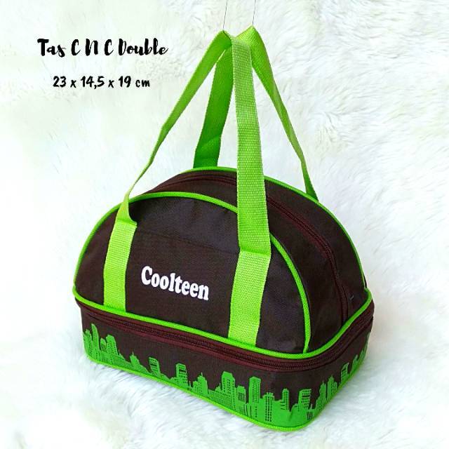 TAS CNC DOBEL / TAS BEKAL MAKAN KOTAK / LUNCH BAG /  TAS MAKAN MURAH