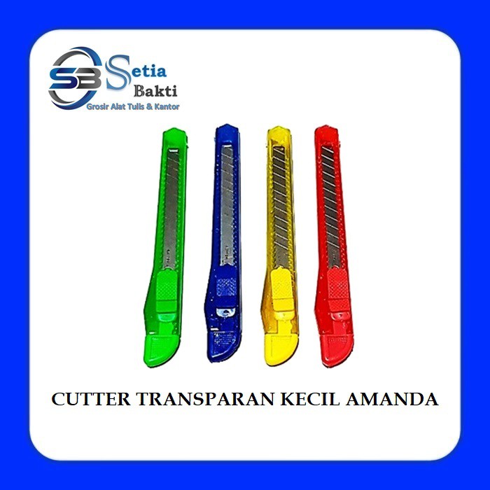 

AMANDA Pisau Cutter Kecil Transparan CA - 002 - 1 Pcs
