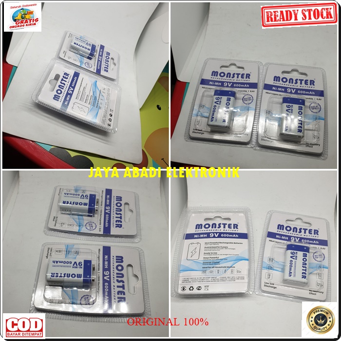 G442 ORIGINAL 9V VOLT BATERAI KOTAK CAS BATERRY BATERE BATERY BATU CASAN CHARGER CHARGE ULTRA POWER DC AC SPEAKER PORTABLE MINI MIC MIK LAMPU LED LITHIUM ION DLL ELEKTRIK ELEKTRONIK ORIGIN G442  ORIGINAL MONSTER 9v 9 volt BATU Baterai charger cas casan 60