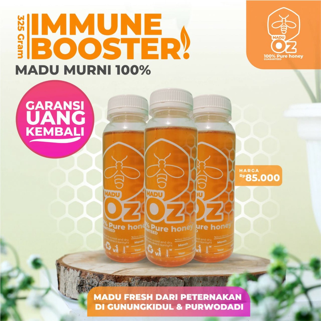

MADU OZZ-MADU MURNI TANPA PROSES PABRIKAN-MADU ASLI DARI SARANGNYA-MADU MURNI 325ML