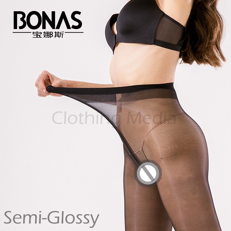 Pantyhose Bonas 15D T-Crotch Stocking Tipis Transparan Stoking Elastis