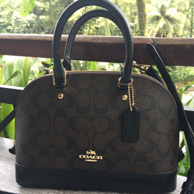Preloved Coach Mini Sierra Signature Mahogany