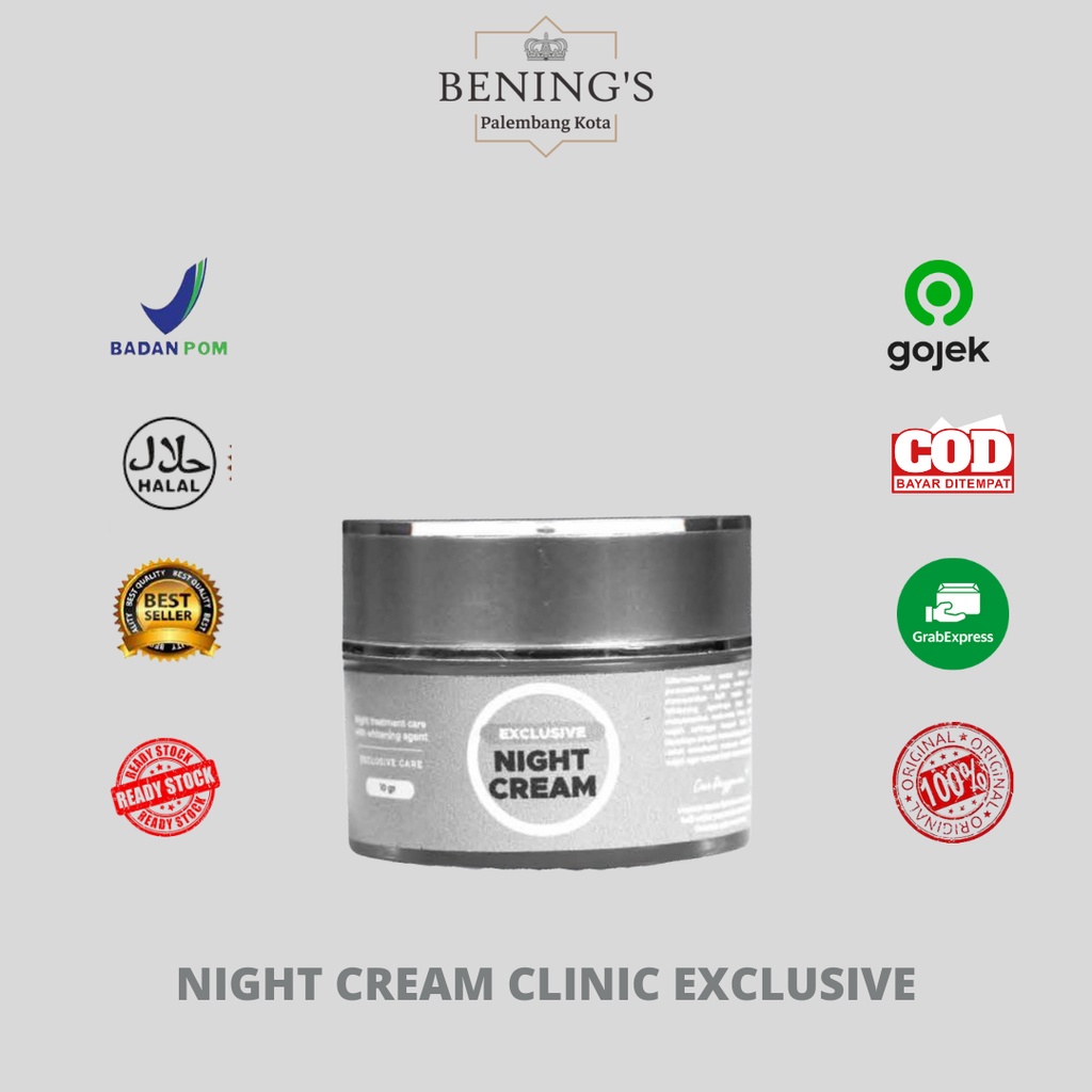BENINGS SKINCARE by DR.OKY PRATAMA / PAKET EXCLUSIVE/FREE MINI GOLD/MARCHANDISE BENING'S-NIGHT CREAM CLINIC
