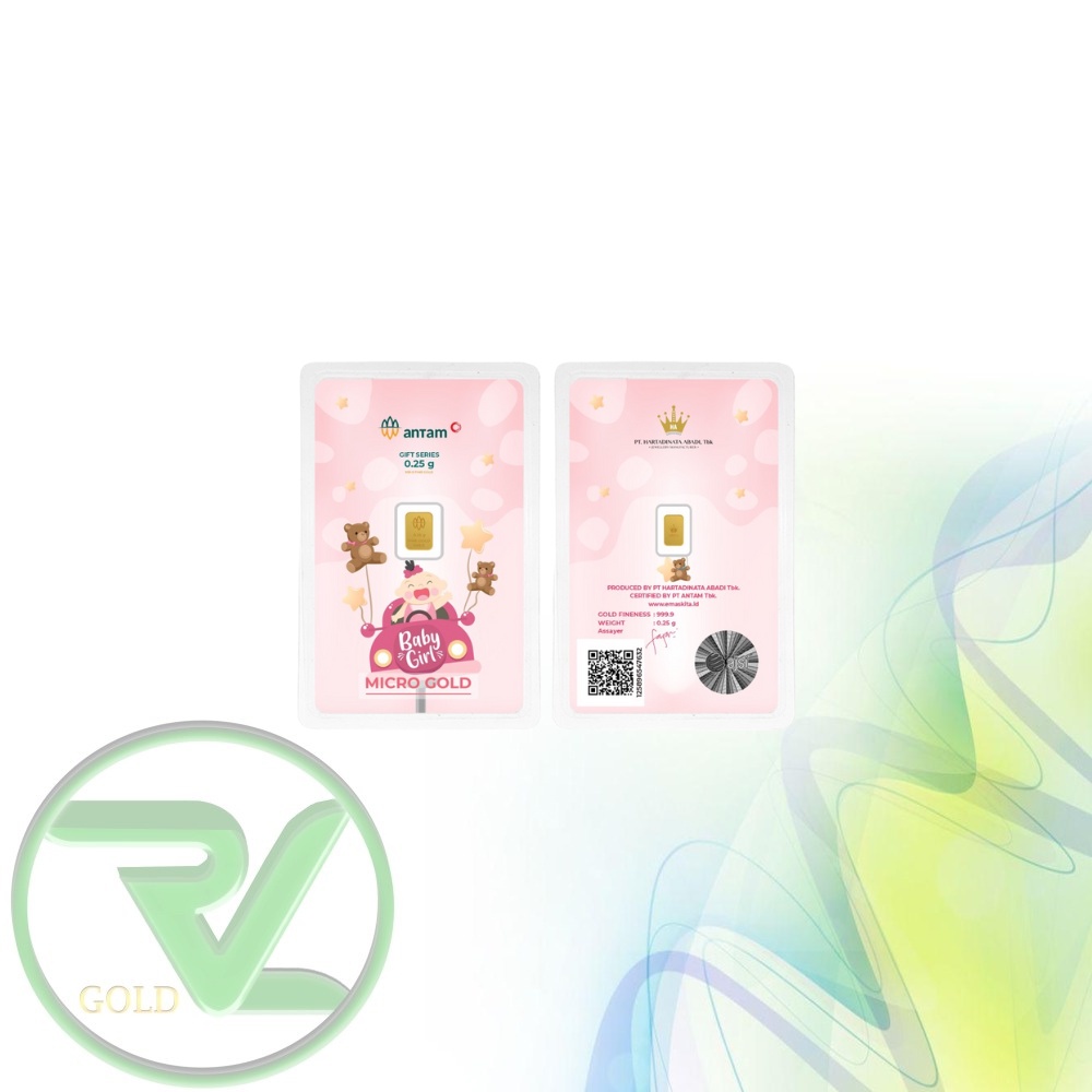 Rvl Gold Micro Gold Antam Hartadinata (Ha) Berat 0.25 Gram Baby Girl 3 Series