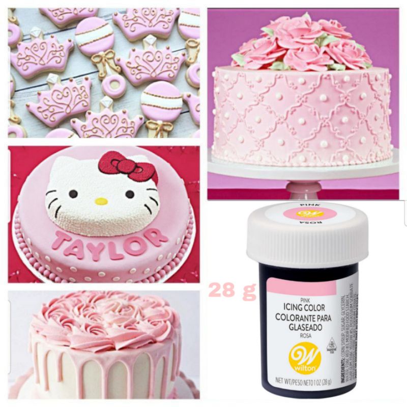 

Pewarna makanan wilton warna pink ( rosa ) 28 g pewarna cake kue buttercream cokelat fondant