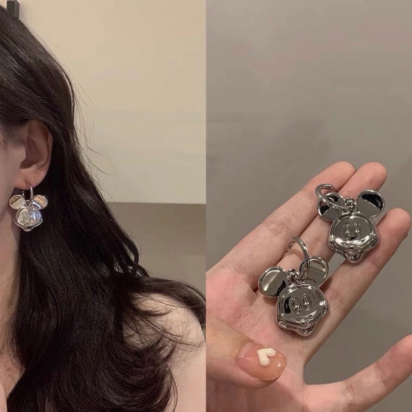 Jepang dan Korea Gaya Baru Logam Mickey lucu menyenangkan anting-anting anting-anting berlebihan pri