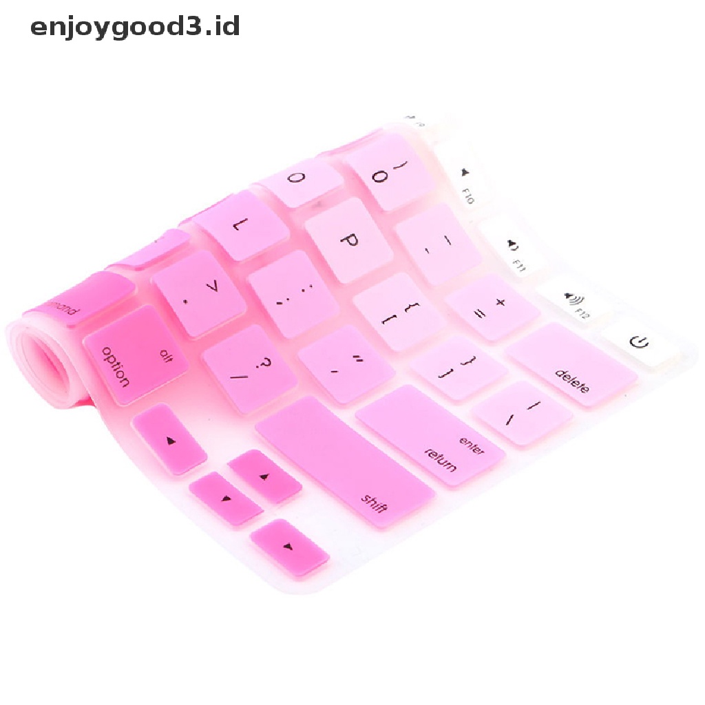 Case Pelindung Keyboard Bahan Silikon Warna Pelangi Untuk Imac Macbook Pro 13 15 Inch