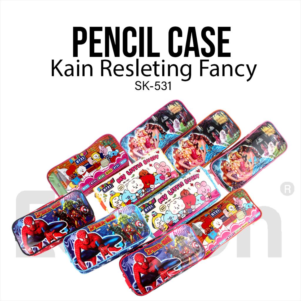 

Kotak Pensil Kain Resleting Fancy SK513 / Tempat Pensil Karakter