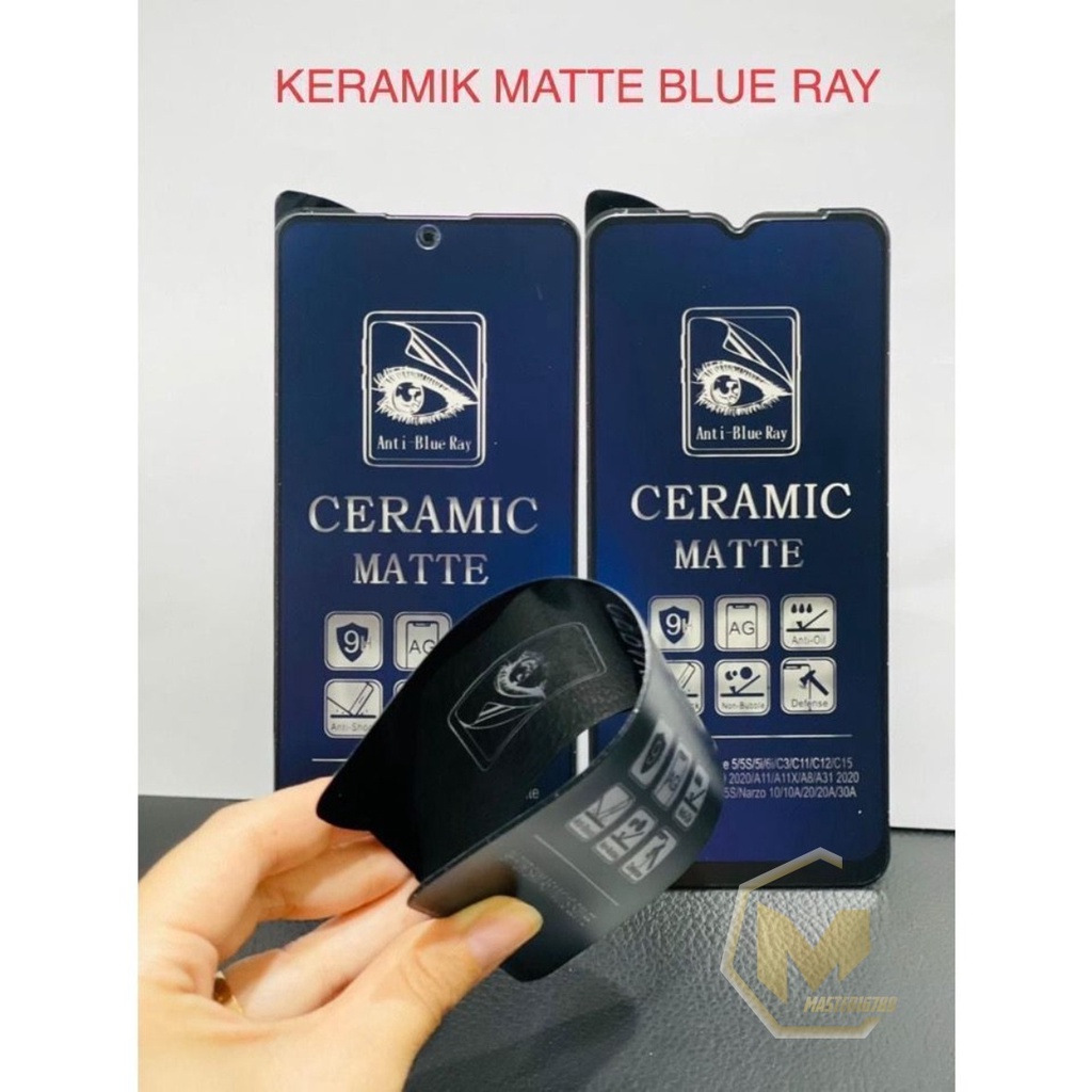 TEMPRED GLASS BLUE MATTE KERAMIK CERAMIC OPPO A76 A74 A95 A96 A54 A15S A15 A16 A3S F7 A5S A5 A9 2020 RENO 33 PRO 4 4F 5 5F 6 7 A57 A39 A1K A71 F1S A37 NEO 9 F3 F5 F9 A12 A7 A11K A32 MA3093