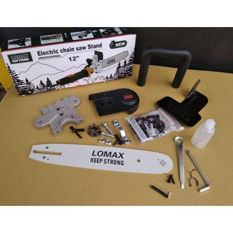 Dudukan Gergaji Tangan Elektrik Adapter Converter Gerinda Chainsaw Set