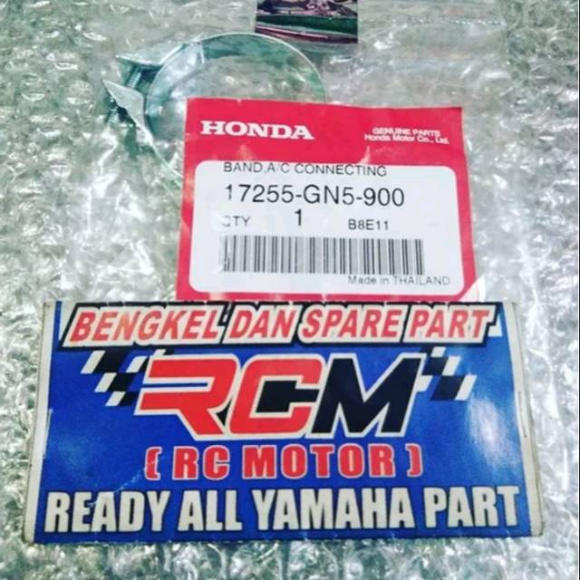 17255-GN5-900 klem pengait kancingan band connect tube karet filter honda astrea prima grand win 100