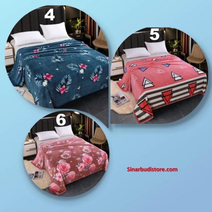 SELIMUT IMPORT SRH JUMBO BULU TEBAL 200X230 MOTIF Dewasa Super Halus.