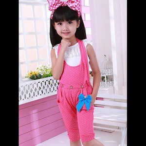 Setelan Jumpsuit Anak Cewek Halter Neck Jumpsuit Set 2in1 (baju, jumpsuit)