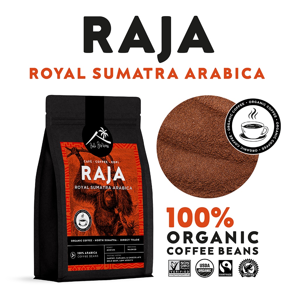 

Bali Bo'hem Kopi Bubuk Organik Arabika RAJA (coffee pouch) 200g/500g/1kg - Single Origin Coffee
