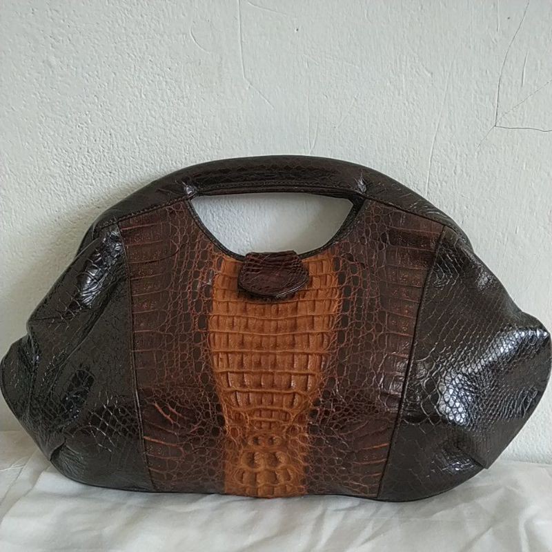 Preloved hand bag kulit buaya asli