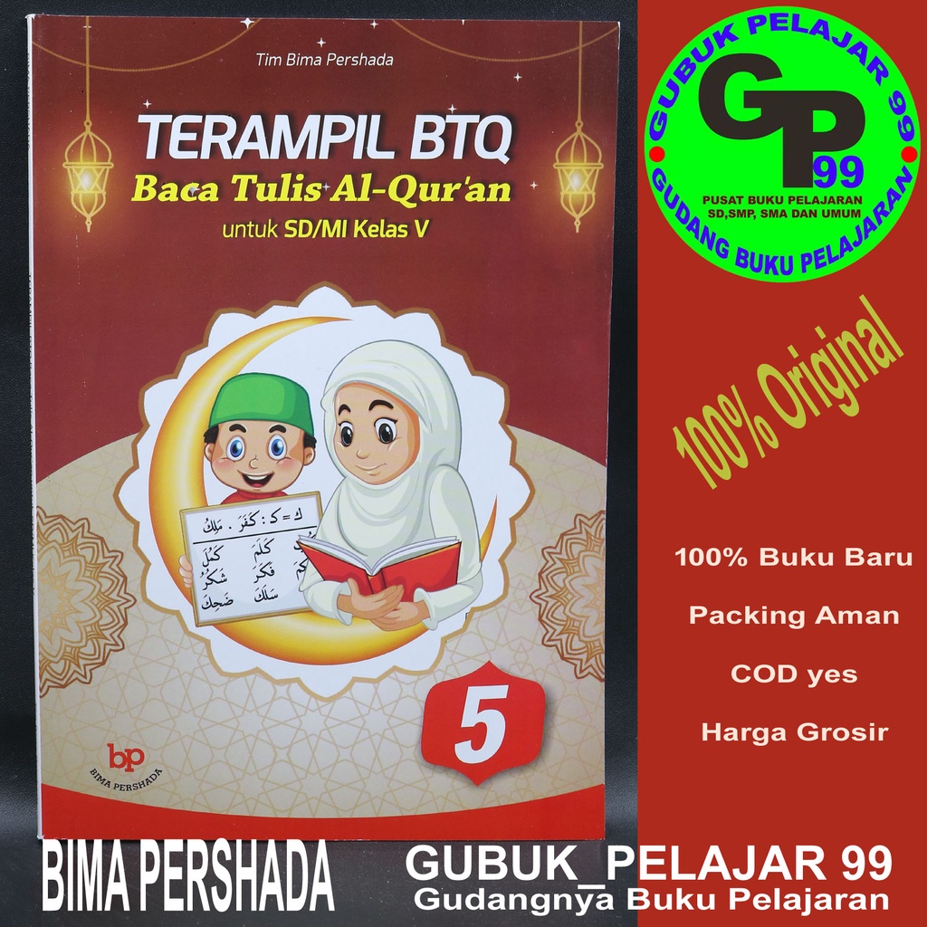 TERAMPIL BTQ Untuk Kelas 5 SD/MI BIMA PERSHADA Original