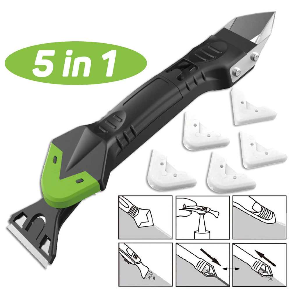 Set Perapi Lem Silikon Sealant Tool Scraper 5 in 1