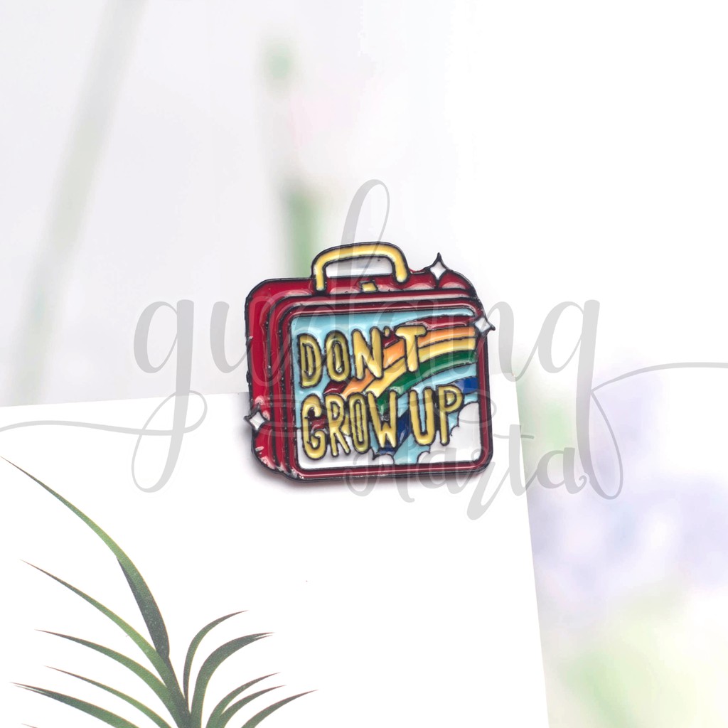 Pin Dont Grow Up Rainbow Bros Tas Lucu Unik GH 208185