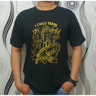 AnekaFashion711 Atasan Kaos  Combad Hitam  Motif  Sablon 