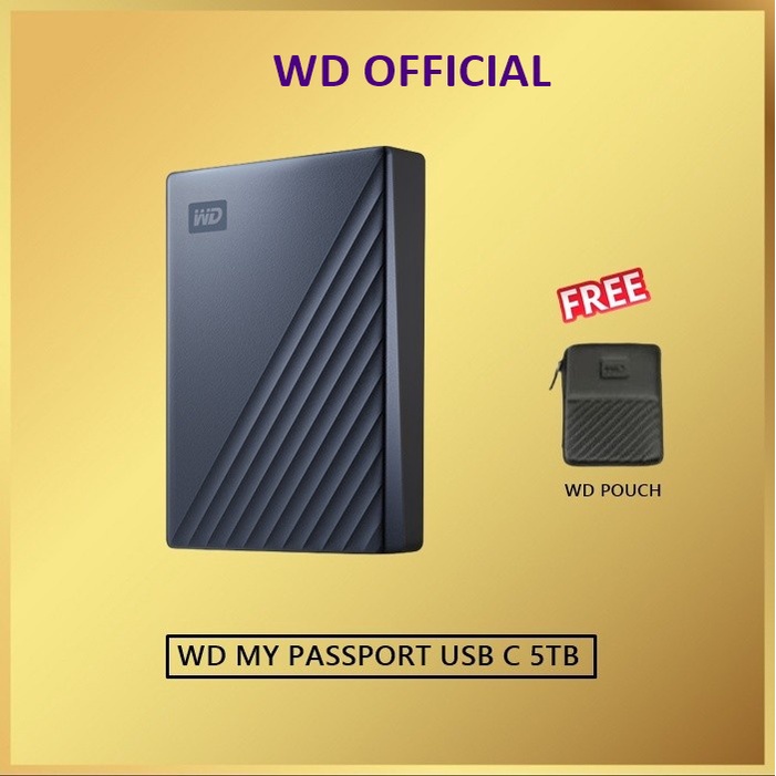 WD MY Passport Ultra USB-C 5TB USB Type C USBC HDD Hardisk 2,5&quot; 5 TB