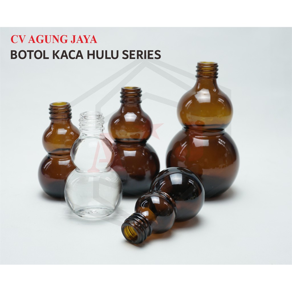 Botol Kaca Pump/ Spray Amber/ Clear Model Labu Hollo 100/ 50/ 30Ml/20Ml Yk