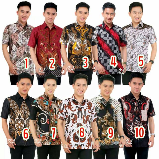 Kemeja Batik Pria PPBTK07 Modern Lengan Panjang Casual Modis Trendy Masa Kini M L XL ASLI PEKALONGAN