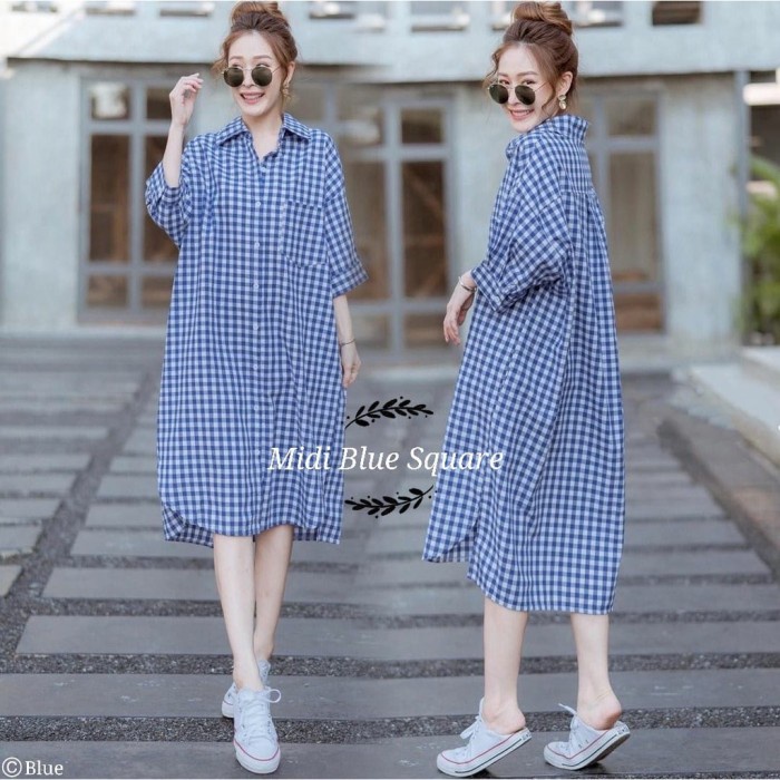 MURAH DRESS MIDI KOREA Baju tunik wanita terbaru Tunik remaja ala korea / Baju atasan wanita midi dr