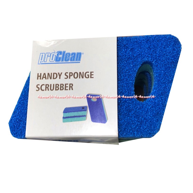 Proclean Handy Sponge Scrubber Spons Cuci Piring Biru isi 3pcs Spon Serba Guna Peralatan makan Perlengkapan memasak Perabot Pro Clean