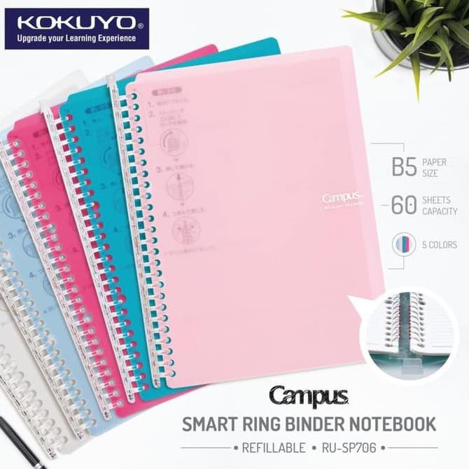 

Kokuyo Smart Ring Binder muat 100 lembar L-SP706 - Light Pink TERLARIS
