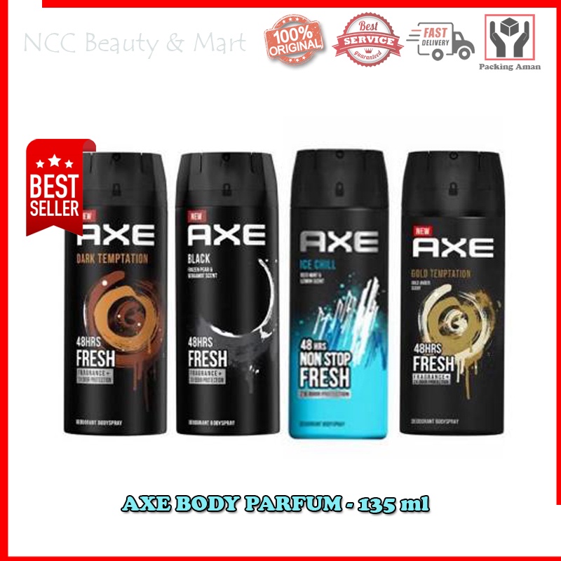 * NCC * Axe Parfum Deodorant Body Spray Perfume Laki Cowok Usir Bau Badan - Netto 150 ml