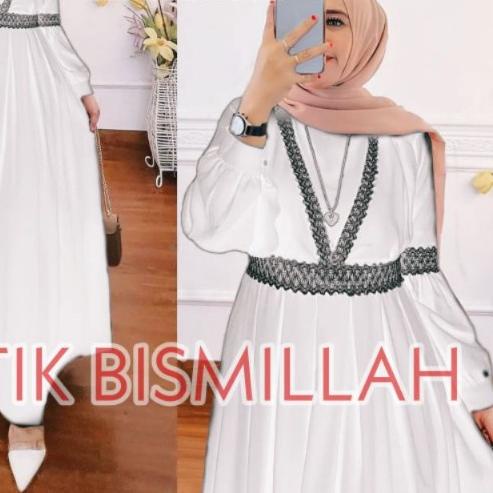 ⅎ Alaliya Dress Gamis Qaisha Terbaru Lebaran 2022 Size M,L,XL,XXL Wanita Aplikasi Renda Pakaian Wani