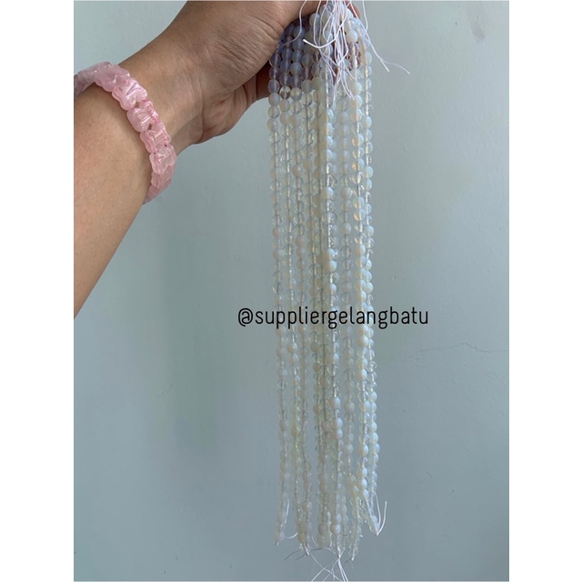 Batu Moonstone opalite AGATE 8mm CUTTING natural bahan gelang kalung