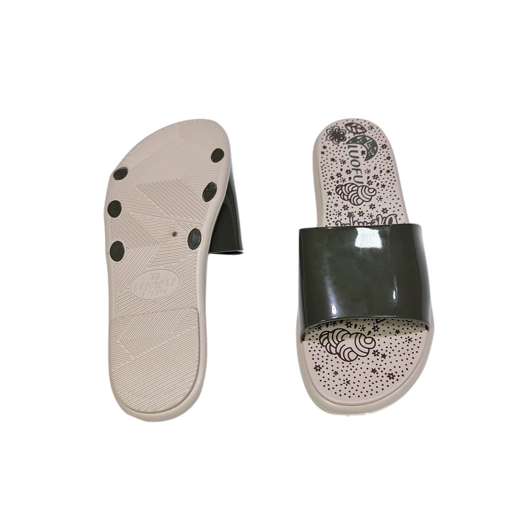 jelly sandal selop wanita luofu karet import sendal cewek F2314E33PK