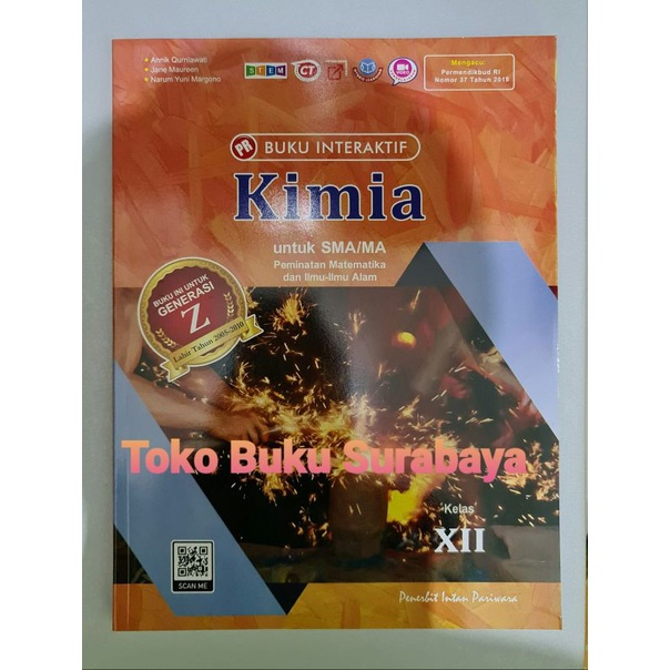 Buku PR/LKS interaktif kimia kelas xii, 12 tahun 2022 intan pariwara